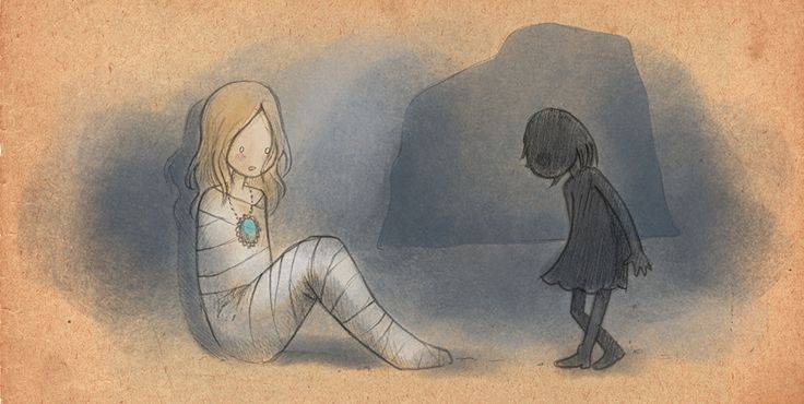 Menina com sombra - Ninguém se cura ferindo os outros