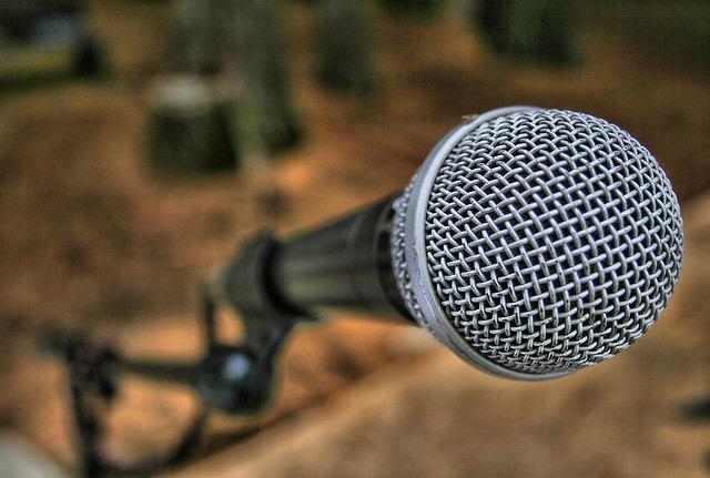 microfone falar em público