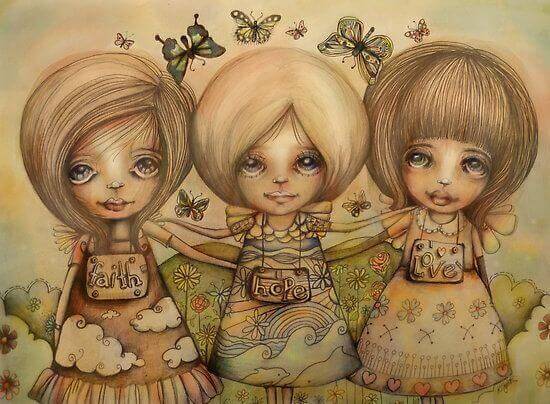 Amigas verdadeiras abraçadas