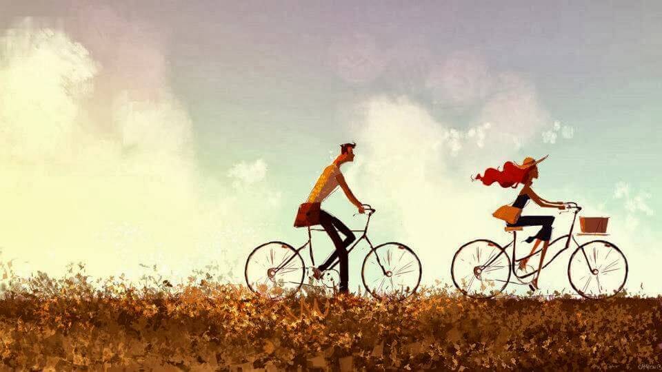 Pareja-en-bicicleta