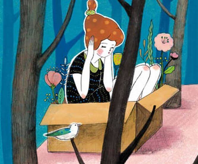 Mulher em caixa percorrendo o seu caminho