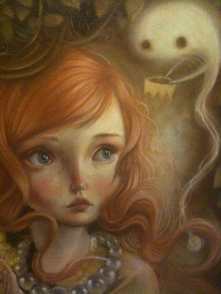 Menina com medo de um fantasma