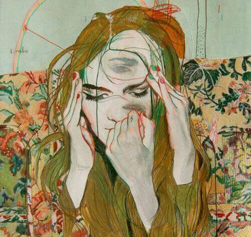 Rosto mulher surrealista