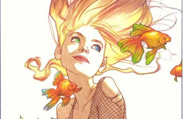 mulher-com-peixes