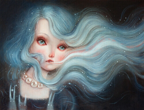 muhler-com-cabelo-azul-pensando-no-amor