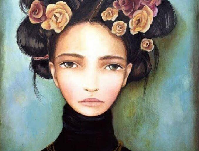 mulher-com-flores-no-cabelo