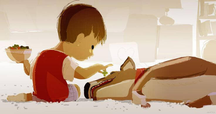 criança-brincando-com-cao