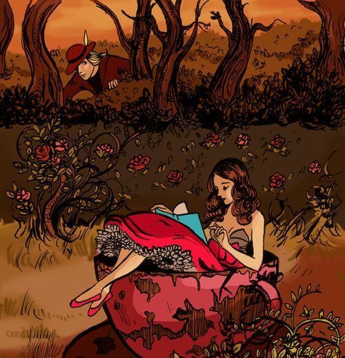 jovem lendo em uma xícara