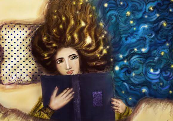 Menina apaixonada pelos livros