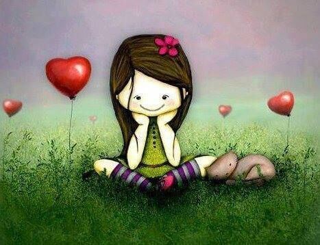 menina com corações