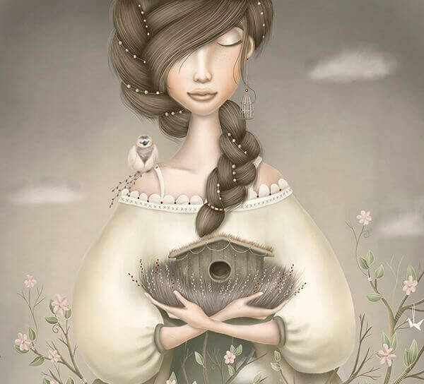 moça-passaro-no-ombro