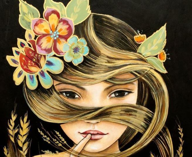 moça-flores