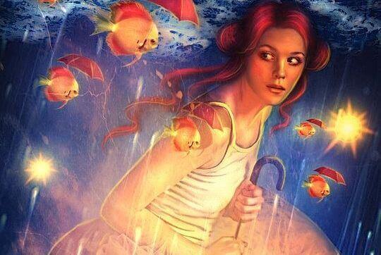 mulher-com-peixes-fugindo-das-criticas