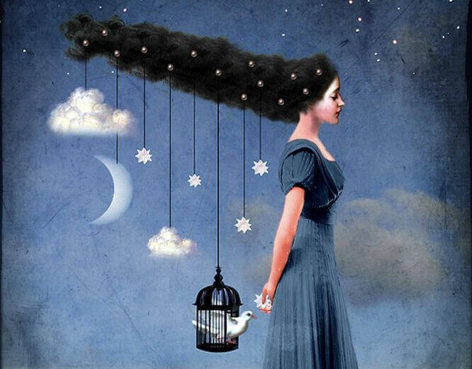 mulher-com-lua-e-nuvens