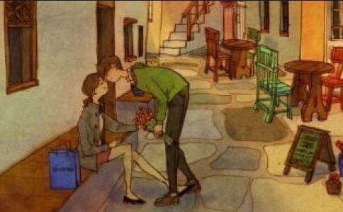 Casal se beijando na rua