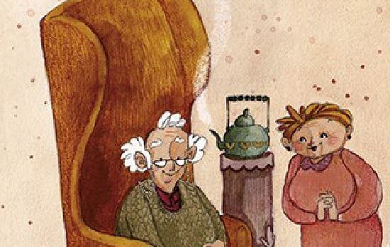 Mulher dona de casa cuidando do marido