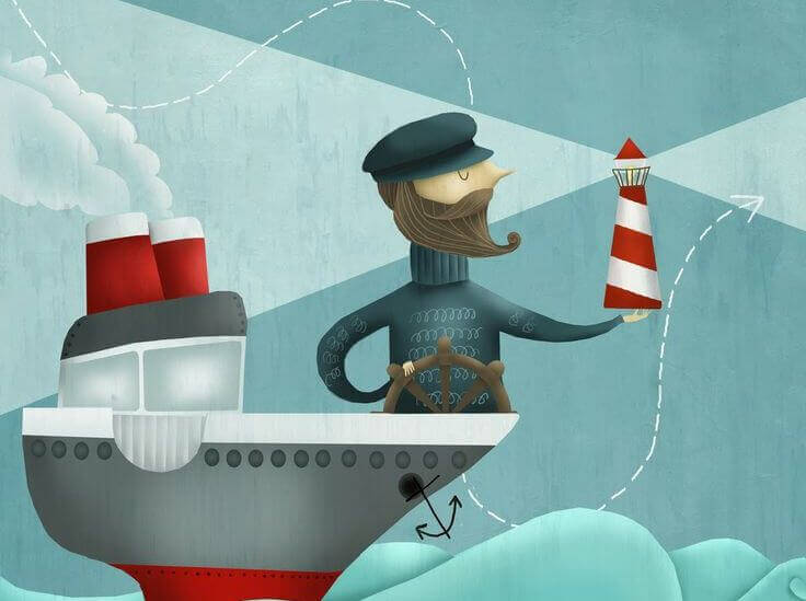 marinheiro em seu barco
