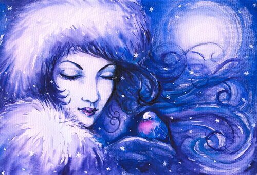 menina triste olhando pássaro