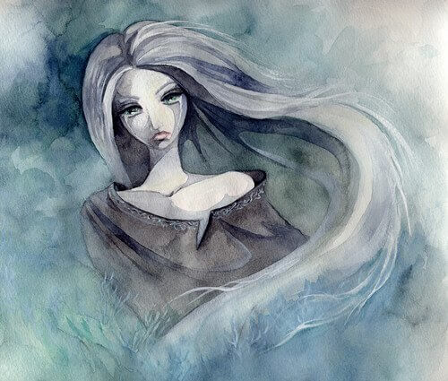 Mulher-triste-chorando Mulher curando uma perda