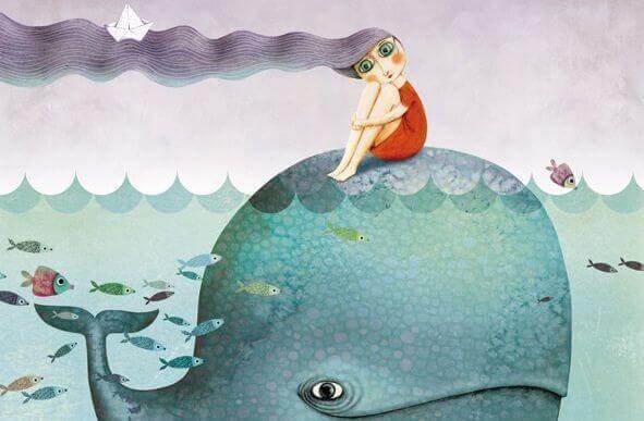 menina com baleia