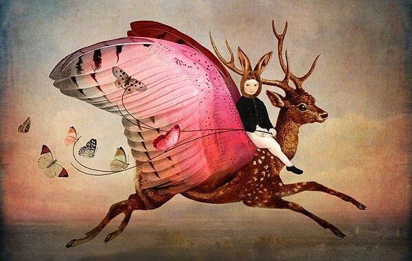 menina-montando-cervo-voador