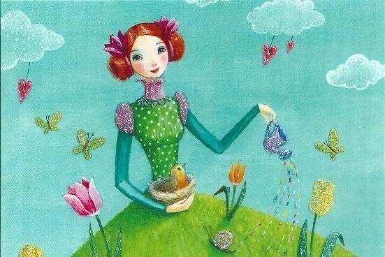 mulher-regando-jardim-cores