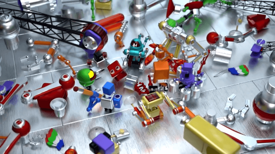 robo destroçado