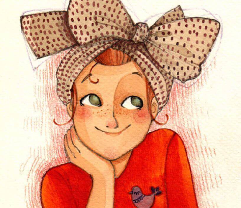 ilustracao-anne-soline-mulher-sorrindo