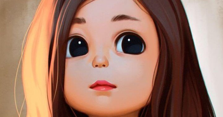 Menina de olhos escuros