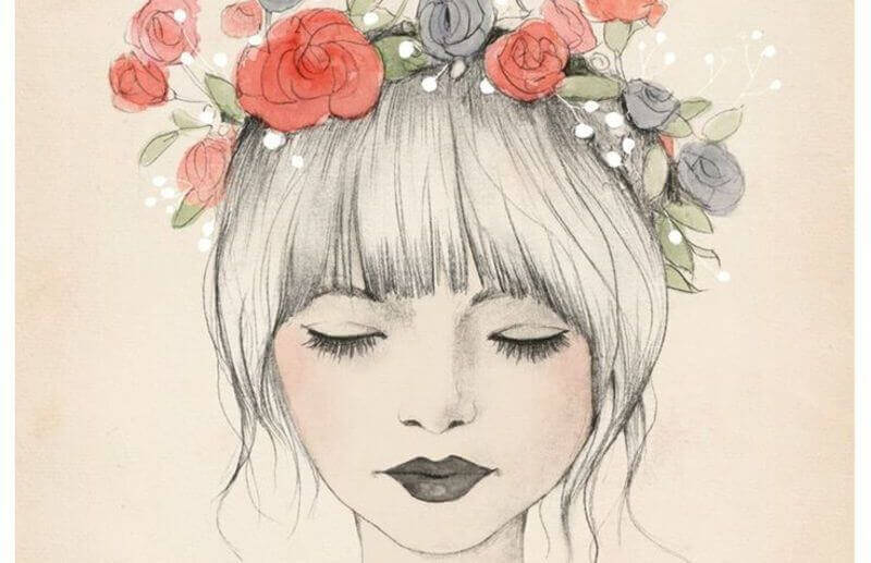 Mulher com flores na cabeça Hoje sou aquela mulher que não precisa provar nada a ninguém