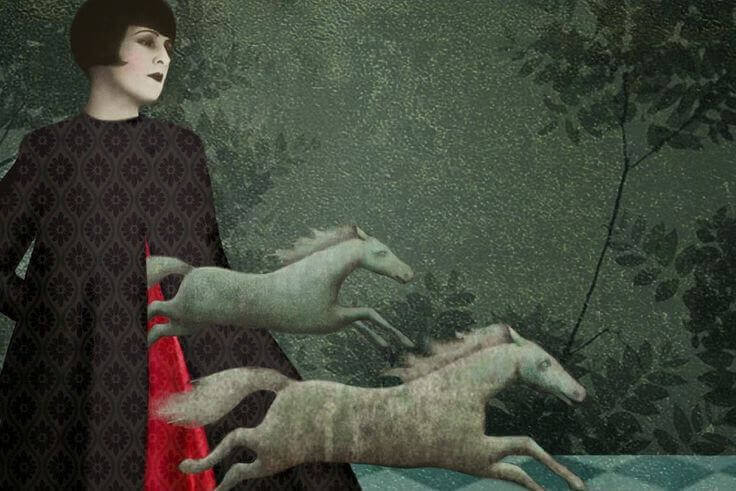 mulher-cavalos-correndo