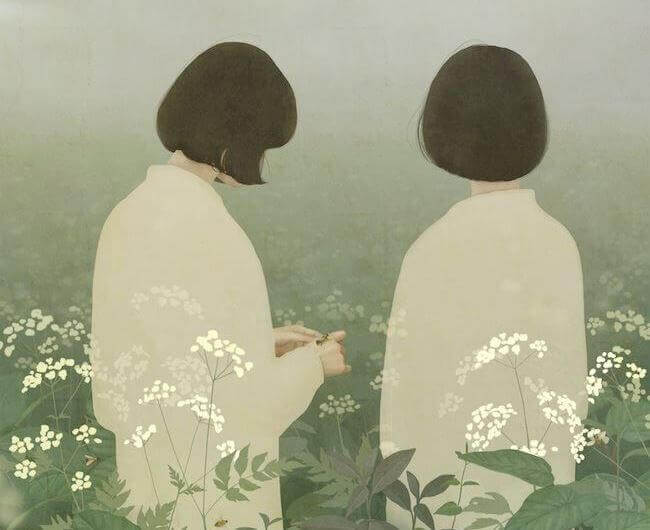 amigas-em-campo-de-bambu