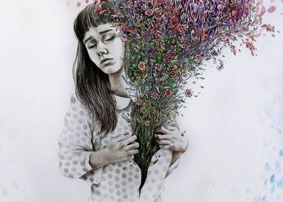 mulher-com-flores-no-coracao