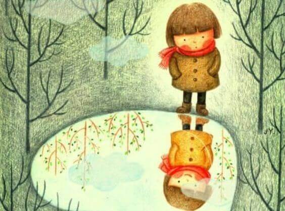 menina-olhando-seu-reflexo-na-agua