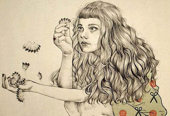 menina-pegando-os-cortes-de-um-lapis Ter expectativas muito altas nos impede de desfrutar as pequenas coisas