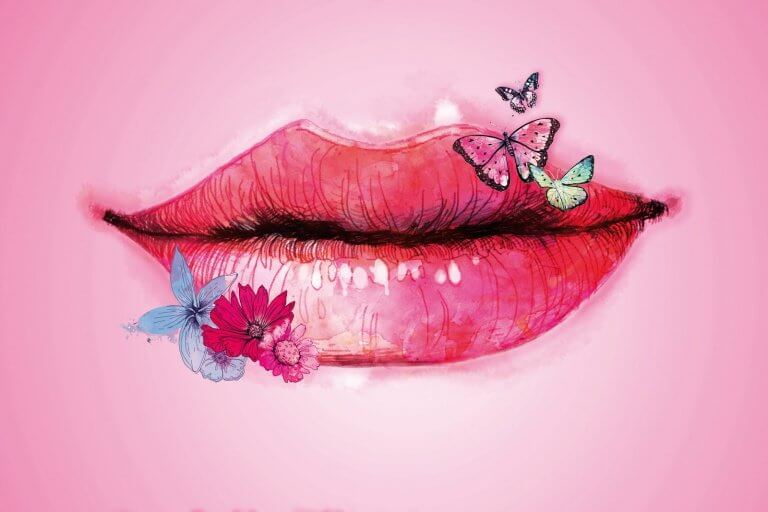 boca-com-flores-e-borboletas