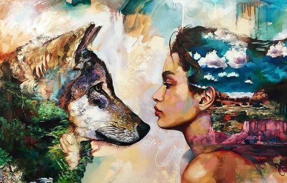 mulher-lobo-natureza