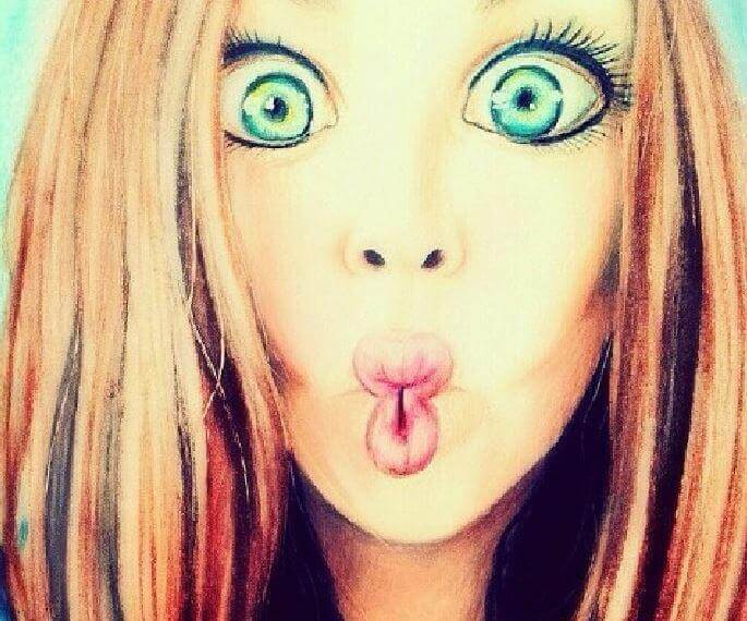 mulher-fazendo-careta