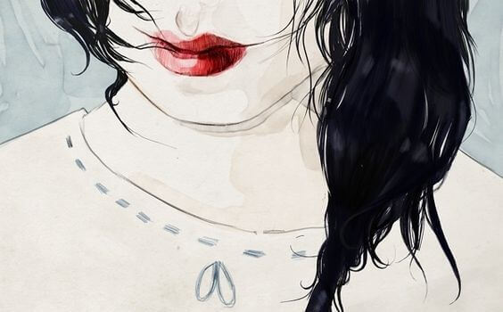 mulher-labios-vermelhos