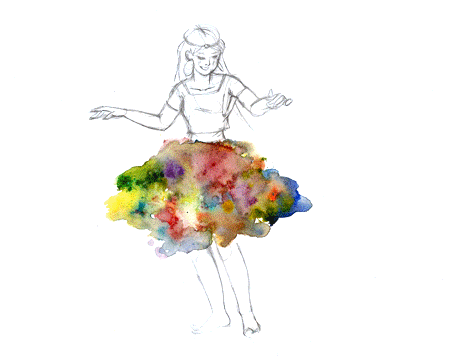 mulher-dancando-saia-de-cores