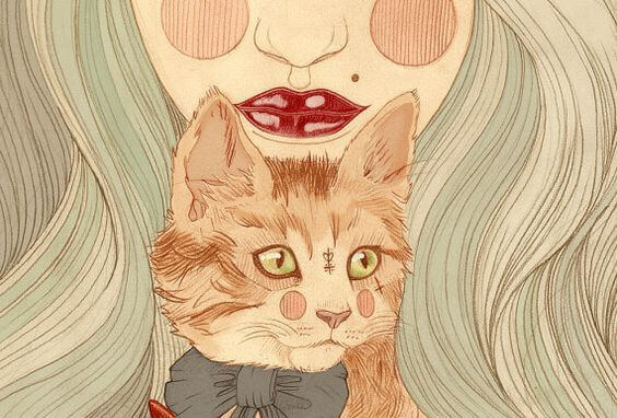 mulher-com-gato