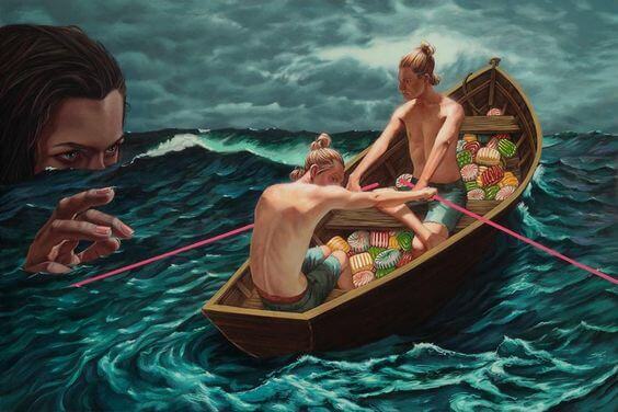 homens-em-barco-fugindo-de-mulher-malvada