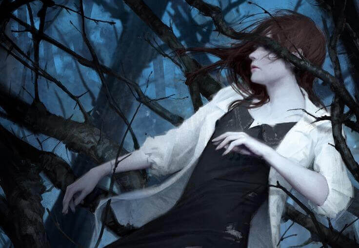 mulher-presa-espinhos