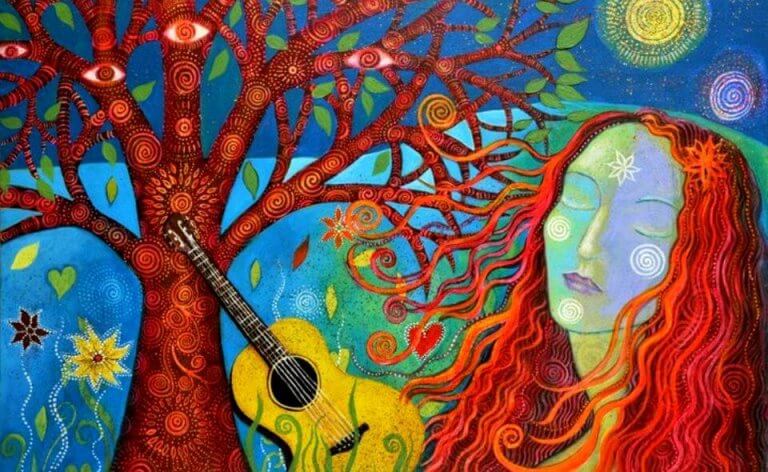 mulher-floresta-colorida Momentos em que temos tudo, sem precisar de mais nada