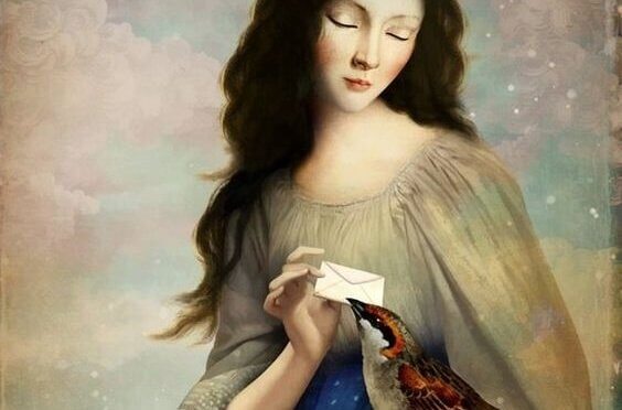 mulher-com-carta-e-passaro