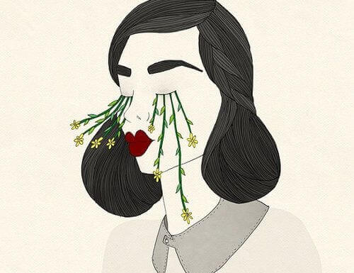 mulher-chorando-flores