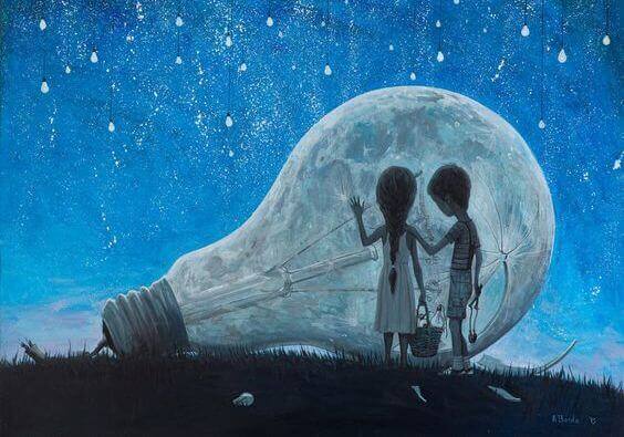 criancas-com-lampada