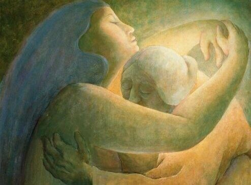 mulher-e-senhora-se-abracando