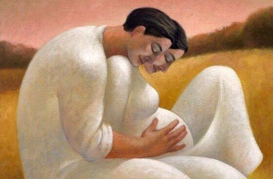 homem-com-sua-mulher-gravida