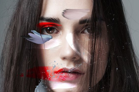 mulher-pintura-rosto